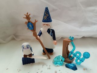Mago Playmobil con búho y accesorios