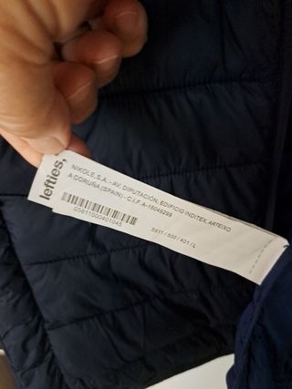 Chaqueta plumífero ligero Lefties azul