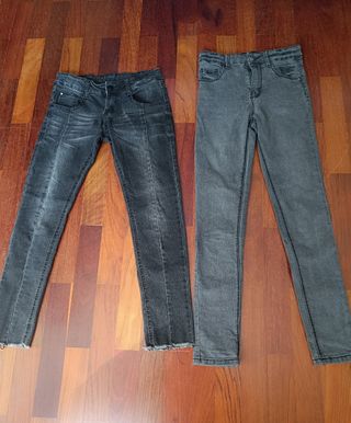 Conjunto 2 vaqueros niña talla 10
