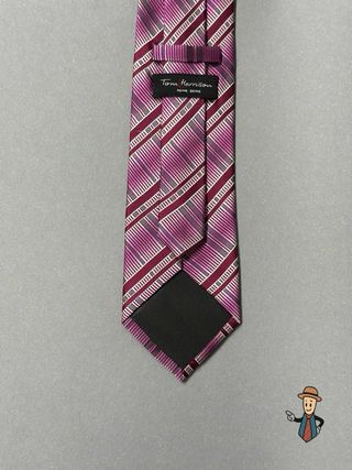 Corbata Tomi Harrison Rayas Geo Rosa y Morado