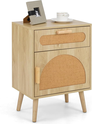 Comodino 45 x 30 x 61 cm, Tavolino Moderno con Cas