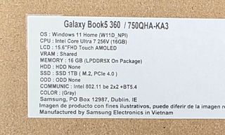 Portátil Samsung Galaxy Book5 360 nuevo precintado