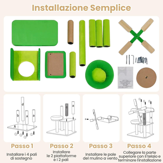 Tiragraffi a Forma di Mulino a Vento, Albero per G