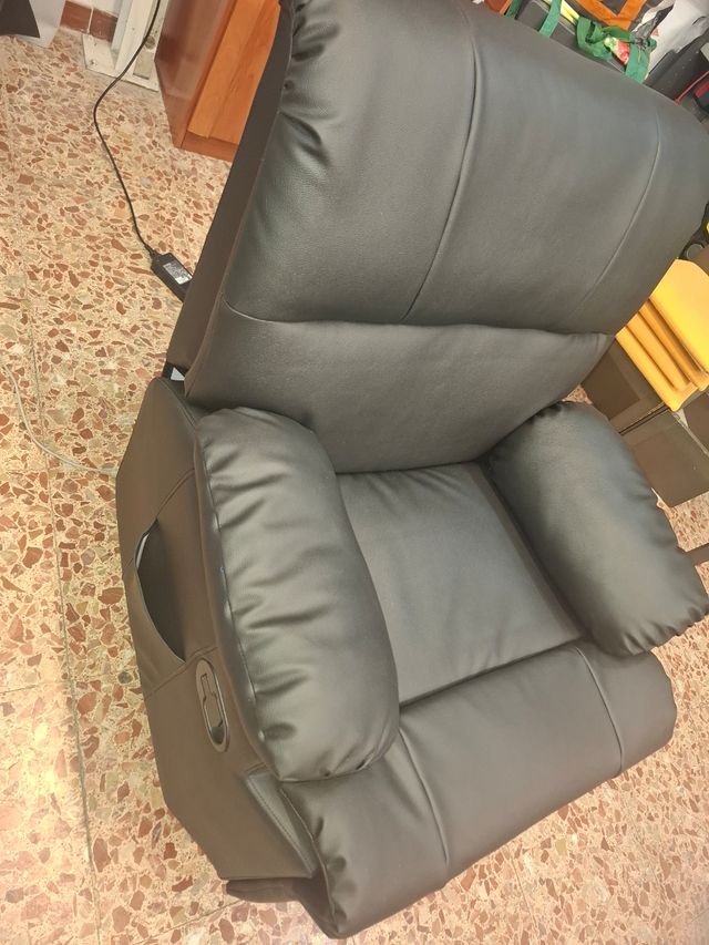 Sillón Relax Polipiel Negro