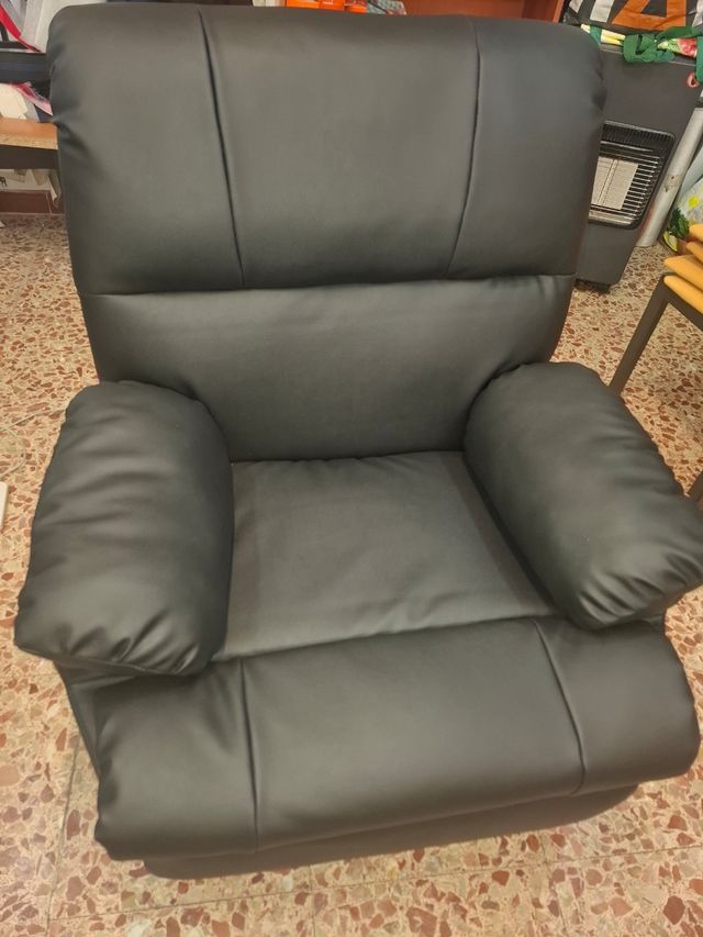 Sillón Relax Polipiel Negro