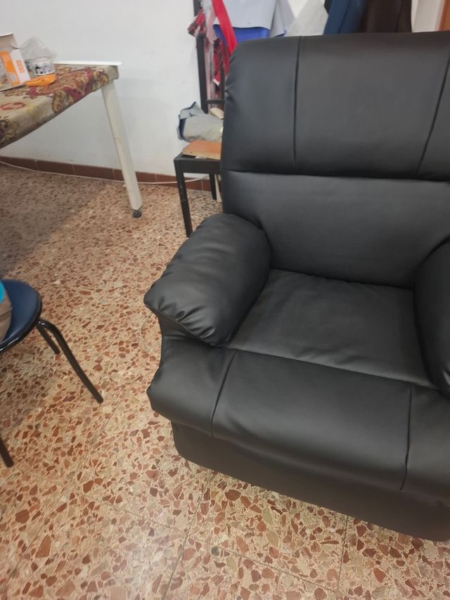 Sillón Relax Polipiel Negro