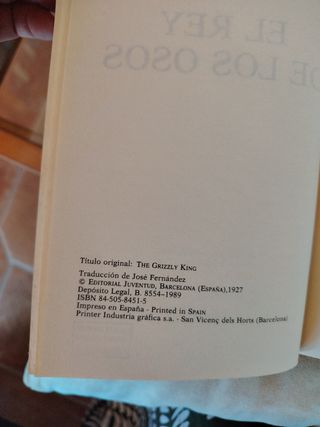 REY DE LOS OSOS - EL (NOVELA ORIGINAL DE LA PEL...