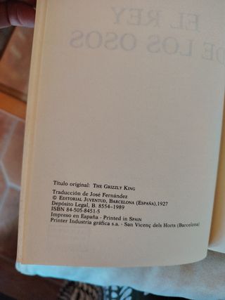 REY DE LOS OSOS - EL (NOVELA ORIGINAL DE LA PEL...