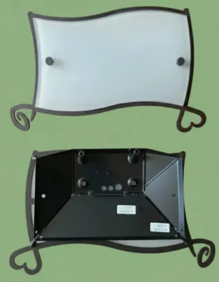 2 Apliques Forja Marrón Diseño Olas