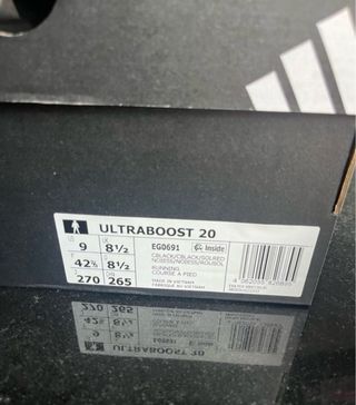 Adidas Ultraboost 20 - Talla 42 2/3 - Negro