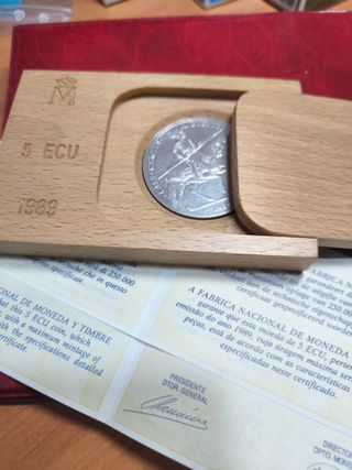Moneda 5 Ecus Carlos I 1989 España