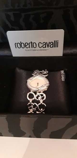 Reloj Roberto Cavalli Mujer Plata y Blanco