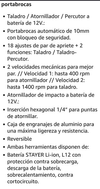 Taladro+Atornillador Impacto Stayer