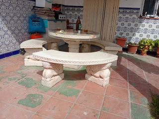 Conjunto de jardín de mármol