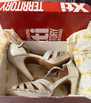 Zapatos de fiesta plateados