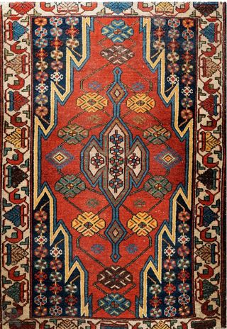 Tappeto Persiano Lana Rosso Blu
