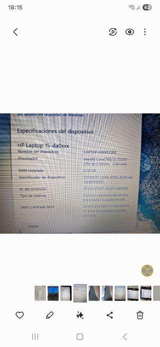 Portátil HP 15-da0xxx Gris