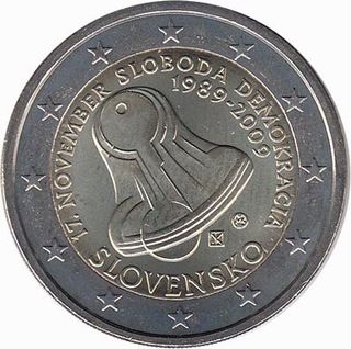 Moneda 2€ Eslovaquia 2009 Libertad Democracia
