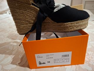 Alpargatas Castañer Negras.Modelo Chiara