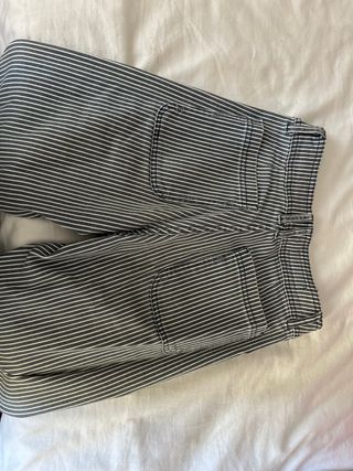 Pantalón niña rayas azul y blanco