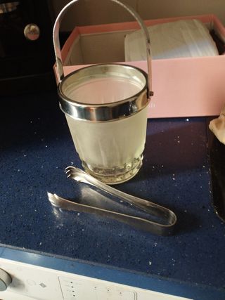 Cubiteras de cristal y acero inoxidable