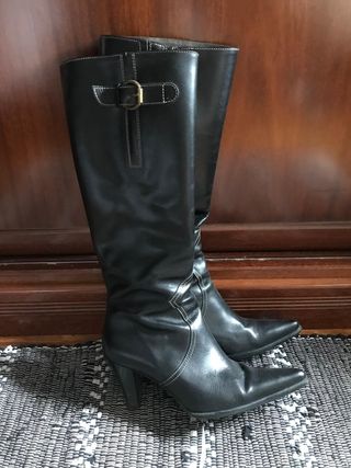 Botas de piel negras talla 37