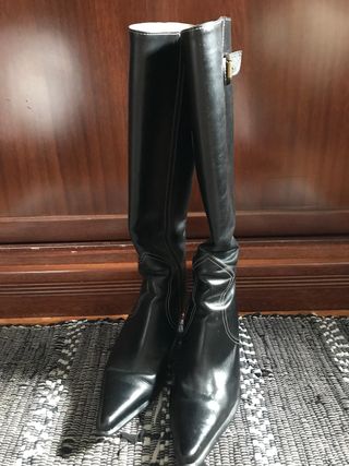 Botas de piel negras talla 37