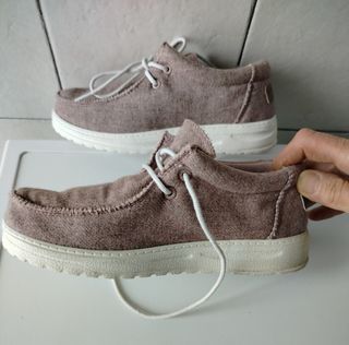 Scarpe Cotton Belt tessuto rosa/beige