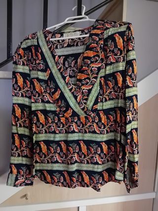Camisa estampada azul