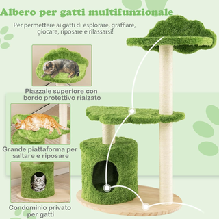 Albero per Gatti da 97 CM, Albero Tiragraffi per G