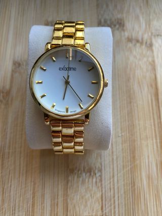 Reloj Exactime Mujer Dorado y Blanco