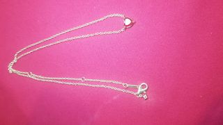 Collar Pandora Plata Corazón Rojo