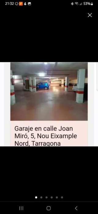 Alquiler plaza de garaje