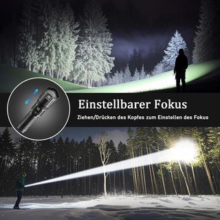 Torcia LED Professionale 500000 Lumen Ricaricabile