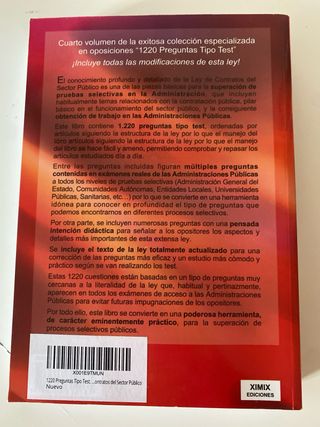 Libro de test de la ley de contratos del sector