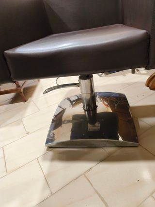 Silla de peluquería de piel
