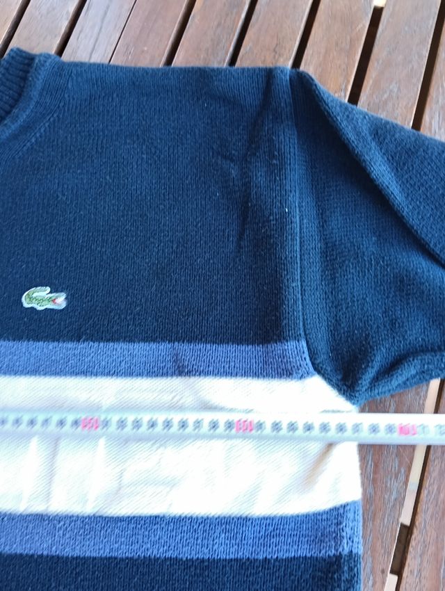 Jersey Lacoste Azul y Blanco