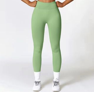 Leggings térmicos invierno athleisure beige