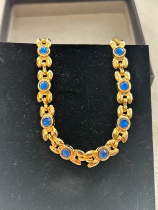Pulsera CH Oro 25k con Zafiros Azules