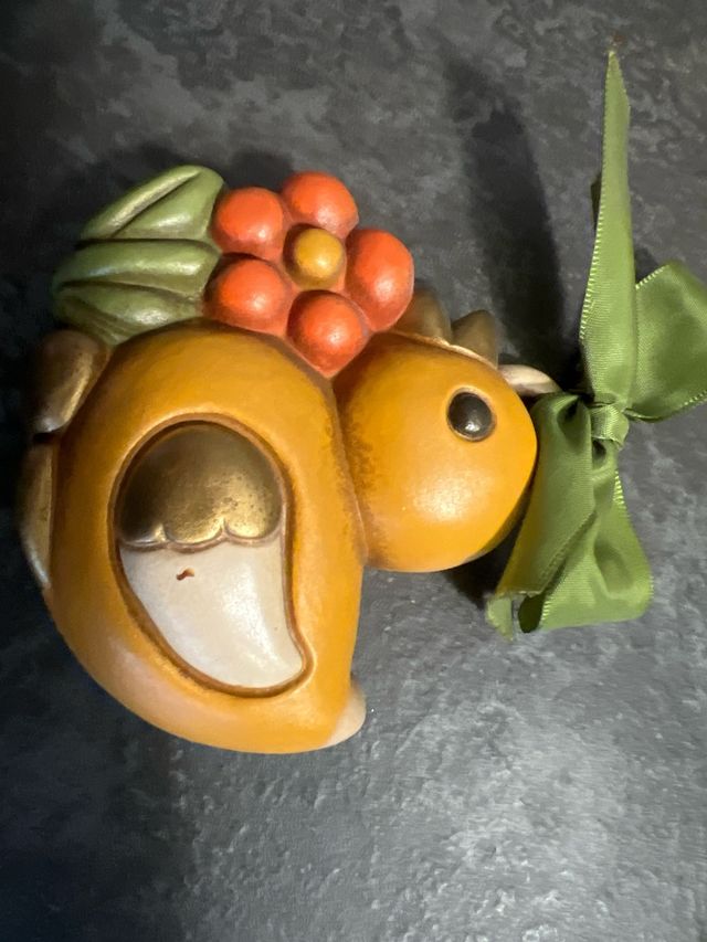 Formella Paperella Thun con Fiori e Fiocco Verde