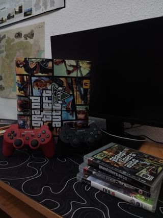 PS3 Super Slim GTA V personalizada + 2 mandos