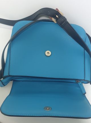 Bolso bandolera azul y negro
