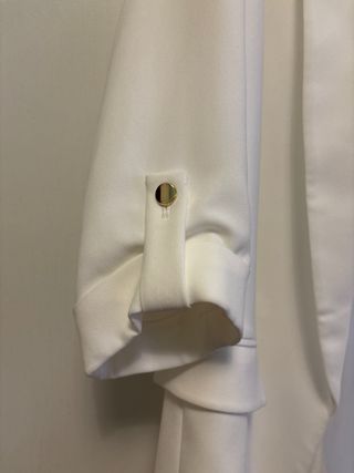 Americana Zara blanca manga 3/4