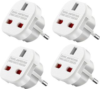 1 Adaptador de Enchufe De UK a Enchufe Europeo