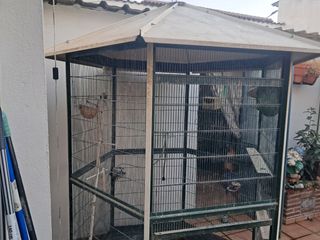 Voladera para pájaros en buen estado