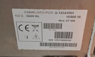 Horno Industrial FM ST 606 Serie Trifásico 10.5 kw