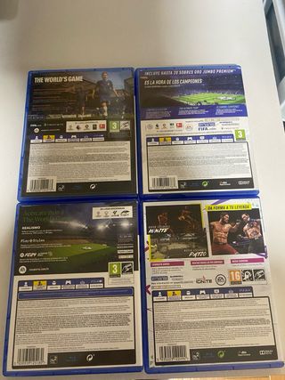 PS4 Slim + 4 Juegos: FIFA 23, 19, FC 24, UFC 4