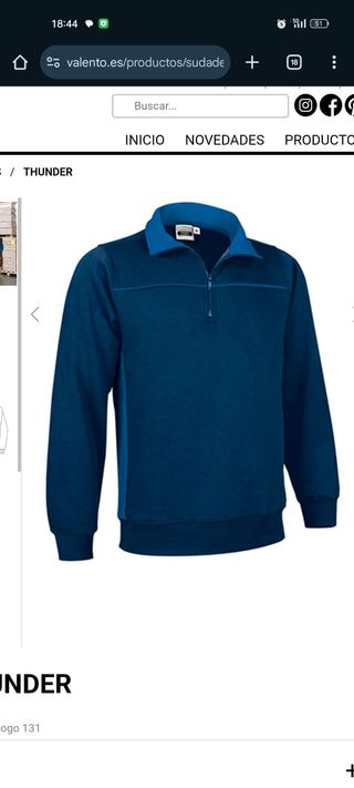 Sudadera bicolor Valento