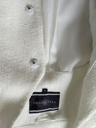 Chaqueta estilo americana Freequent Blanca Talla M