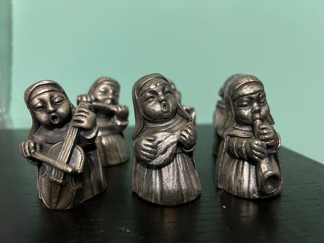 Statue vintage monaci fermacarte